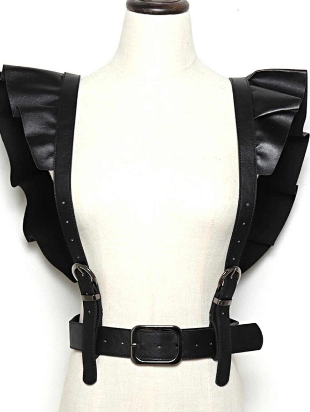 Steampunk Gothic Wide Braces Corset Costume Adjus Belt Faux Leather Size M- L